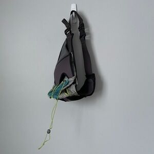 REI Double Shot Sling Bag Fanny Pack Water Bottle Holder Outdoor Grey Teal